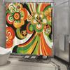 Bohemian Tropical Floral Pattern Polyester Shower Curtain Waterproof Bathroom Decor Curtain Liner Accessories