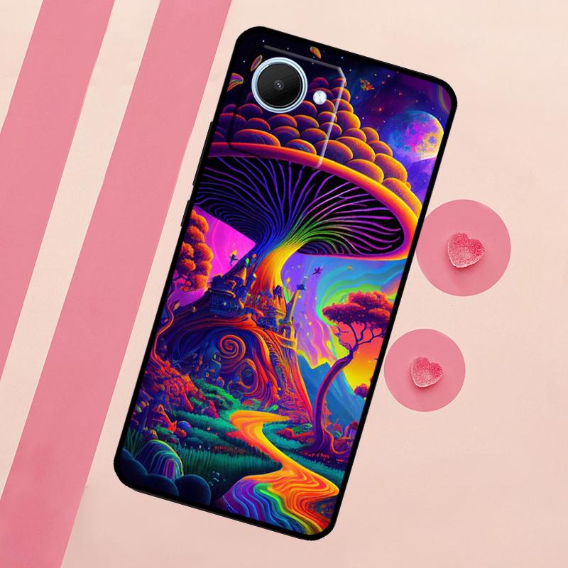 Seltsames psychedelisches Pilz-Case für Realme C71 C55 C53 C67 C75 C61 C33 C63 C51 C65 10 11 12 13 14 15 Pro Plus GT7 Pro