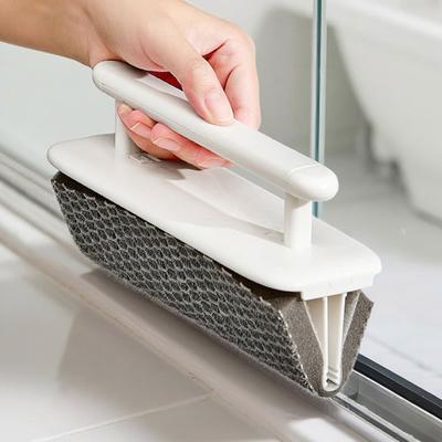 Cleaning Brush with Comfortable Grip Folding Design Removable Rag 3 In 1 Board Gap Brush Corner Scrubbing Brush