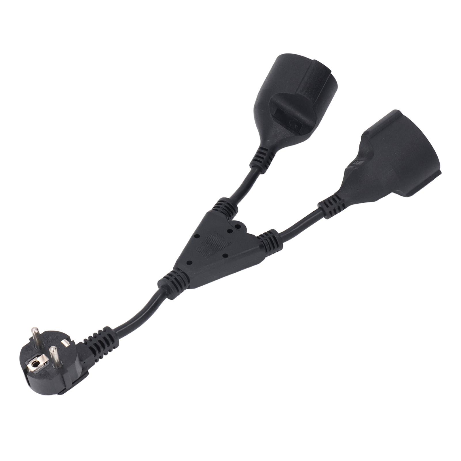 

3500 Вт Подвійна вилка для розетки Подовжувач шнура живлення Y-подібний розгалужувач 1 до 2 вилка для кухні офісу дому