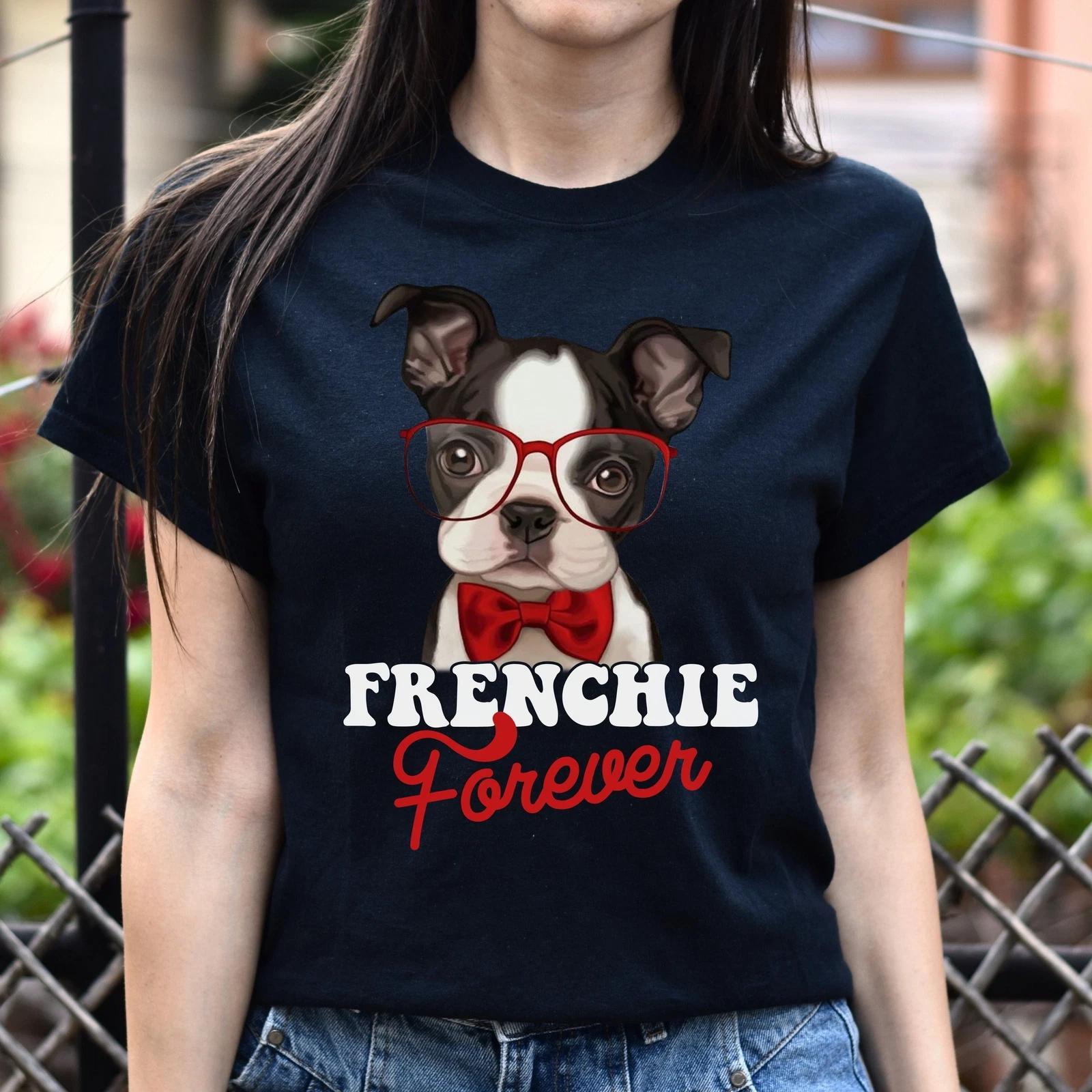 Frenchie forever Unisex t-shirt gift Frenchie mom tee black navy dark heather 4XL