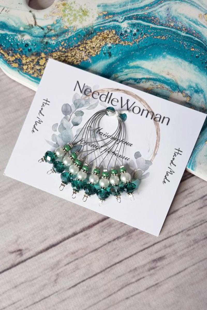 

Ручна робота Маркери петель • Набір з 8 штук для в язання спицями та гачком one size колір темно весняне зелене