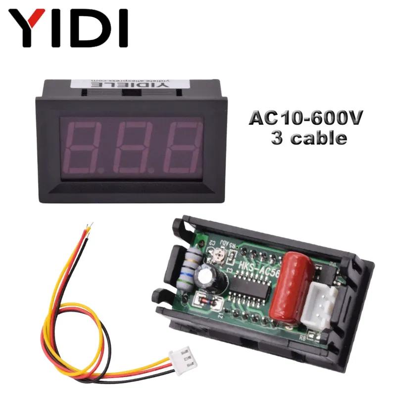5/10pcs Digital 0.56 Ammeter Voltmeter DC 4.5-30V 0-100V AC 30-500V 10-600V Voltage Amp Meter Detector Monitor Calibrate Reading