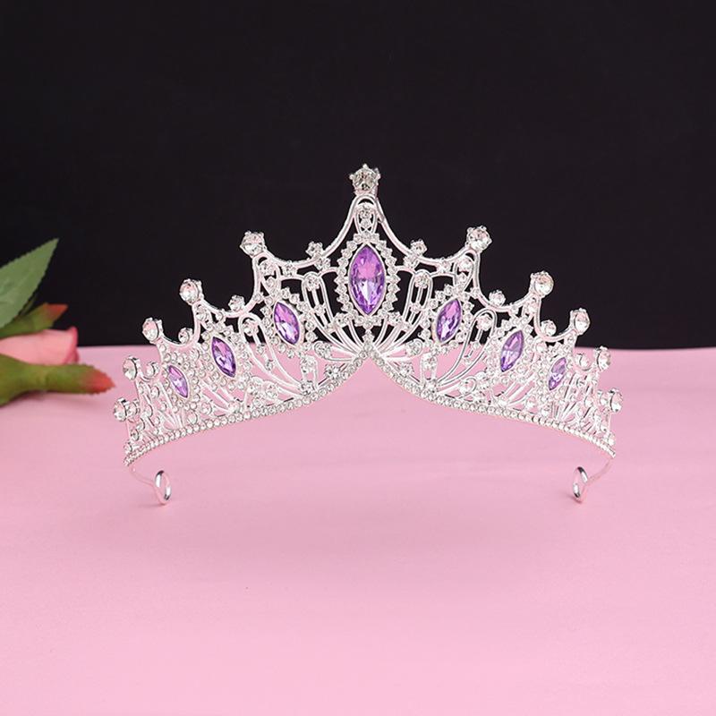 Bride's Crown Headband Wedding Korean Birthday Gift Adult Gift Crystal Crown Princess Dress Hair Accessory