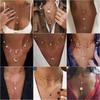 Star & Moon Multi-Layer Alloy Necklace - Hip-Hop Style Portrait Clavicle Chain