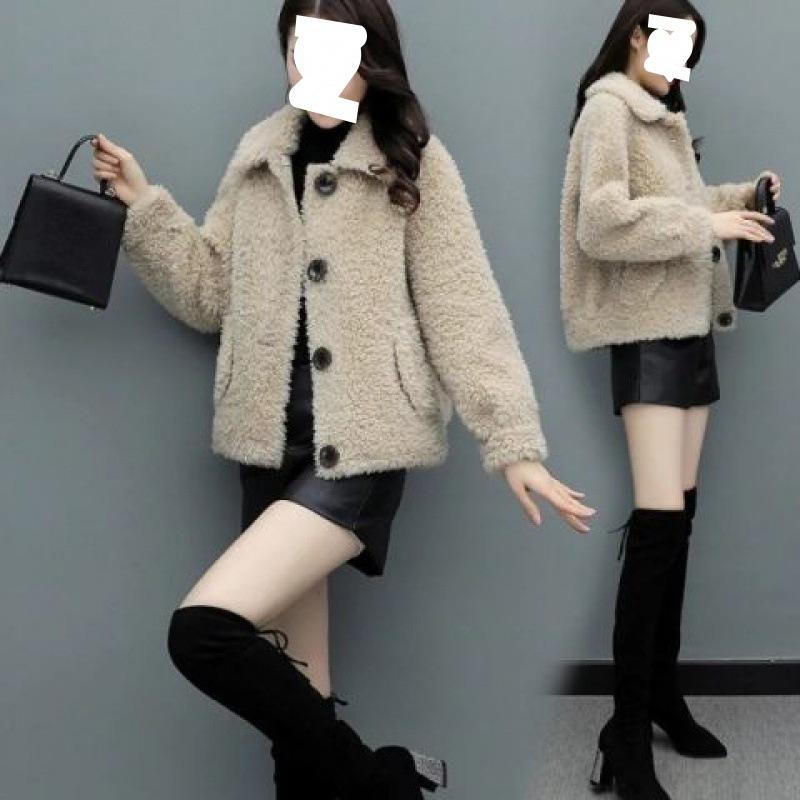 Fur All-in-one Coat for Women Autumn and Winter Lamb Fleece Coat Korean Style Loose Coat