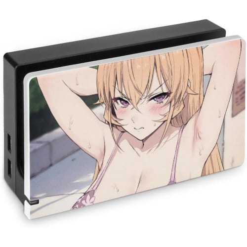 Switch Base Protective Case, Food Wars!: Shokugeki No Soma Erina Nakiri Underwear, Anime Dock Cover, Dustproof, Scratch-Resistant, Lightweight, Easy T