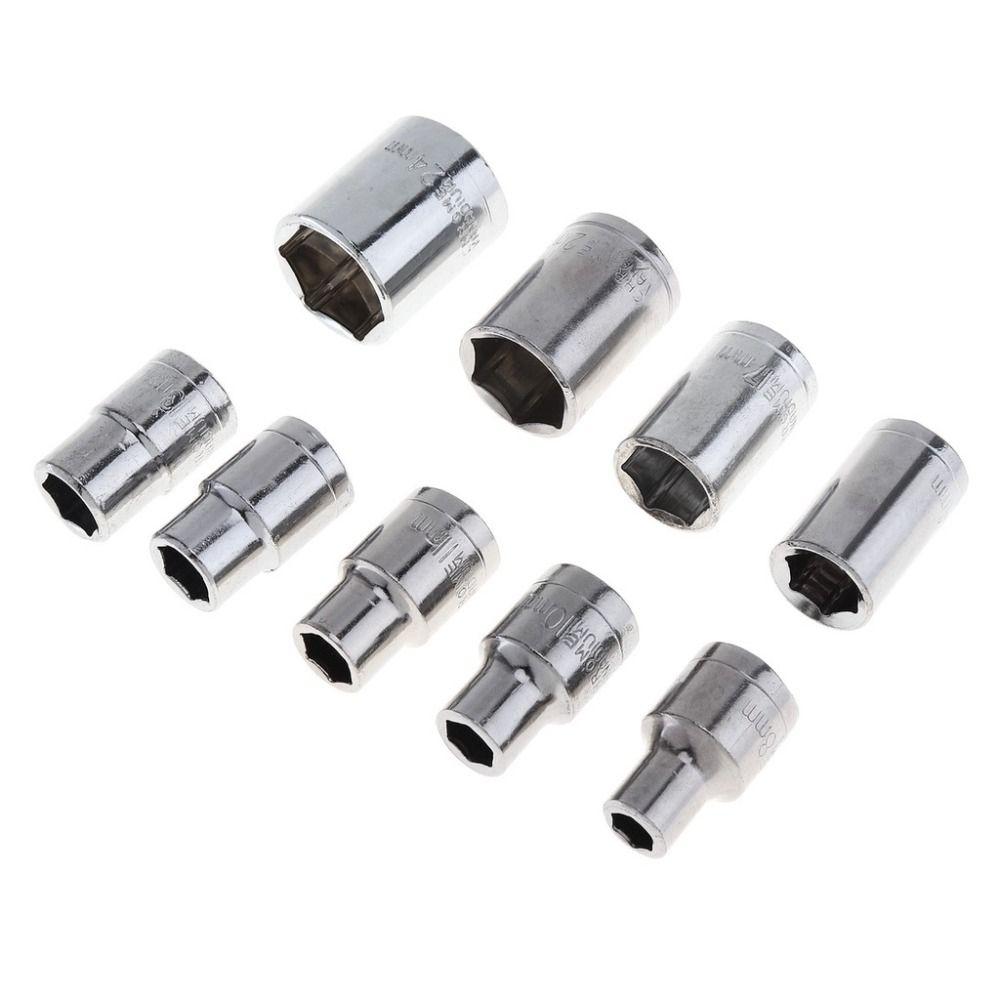 8-21mm Range Socket Wrench Kit Metric Size Socket Hand Tool Chrome Vanadium Socket  Bicycle Repair