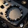 European and American Style Natural Stone Weathered Volcanic Rock Bracelet