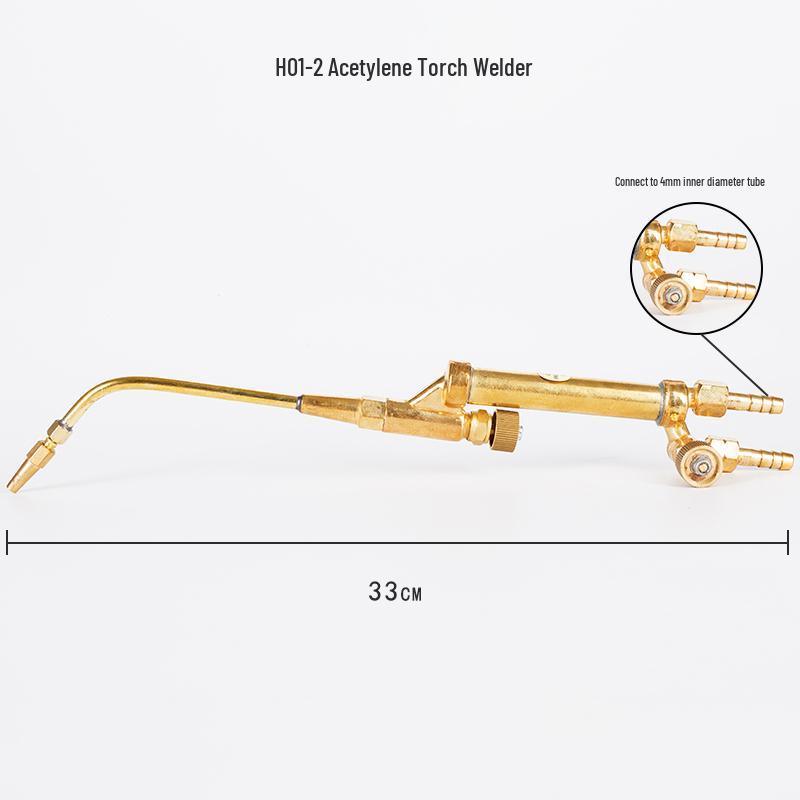 All-Copper H01-2 High-Temp Gas Welding Torch, 4L Propane/Acetylene/LPG/NG Portable Welding Accessory.