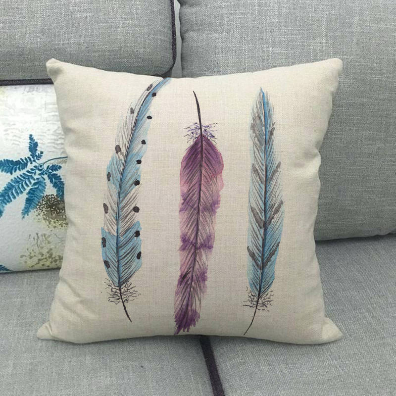 Feathered Bird A Cute Pet Digital Printing Short Plush Pillow Covers Decorative For Car Sofa Office Cushion Cover Home Goods