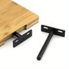 2PCS 3/4/5inch Floating Wall Shelf Support Brackets for Heavy Duty Bracket Folding Shelf Support Bracket Hidden