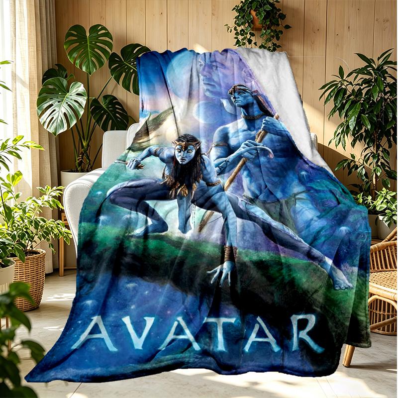 Avatar Pattern Blanket for Home Decoration, Bed, Sofa, Car Travel, Camping, Suitable for All Seasons, Birthday Christmas Gift