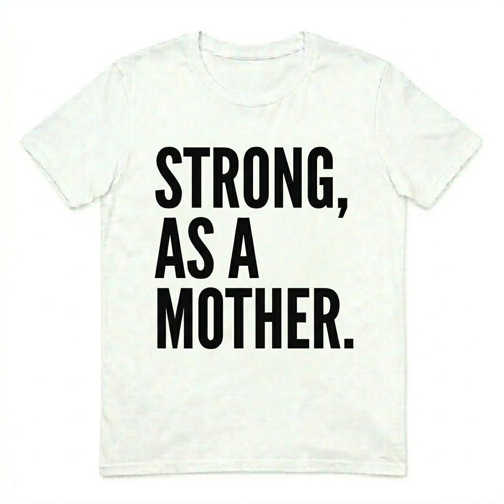 Strong As A Mother T-Shirt Unisex Black Graphic Tee Mother s Day Gift Gildan5000 Unisex T-Shirt S