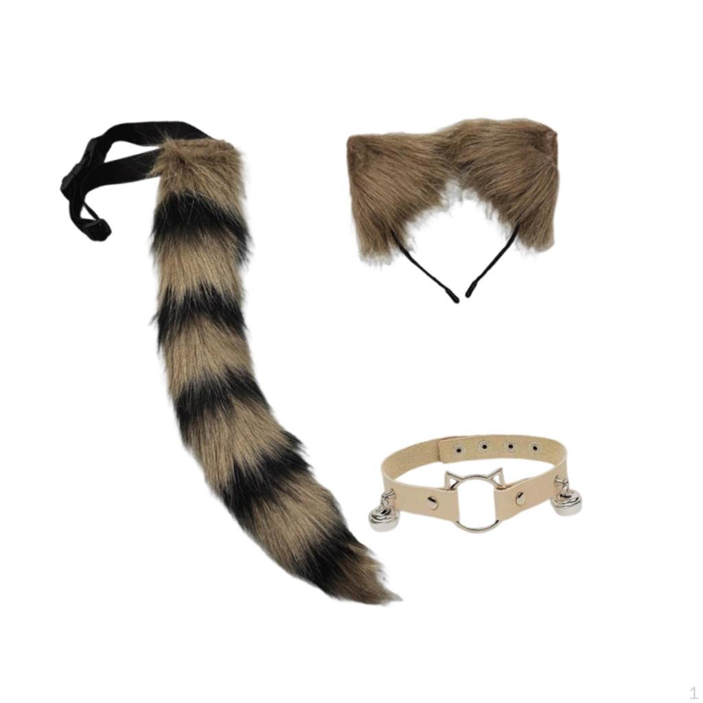 3 Pieces and Tail Set ,Cosplay Costume, for Dress up, Stage Show