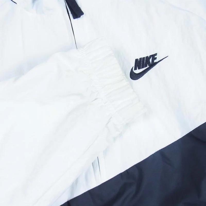 Nike Big Swoosh Anrk Jacket White Half Zipper Large Men's AJ1405-121