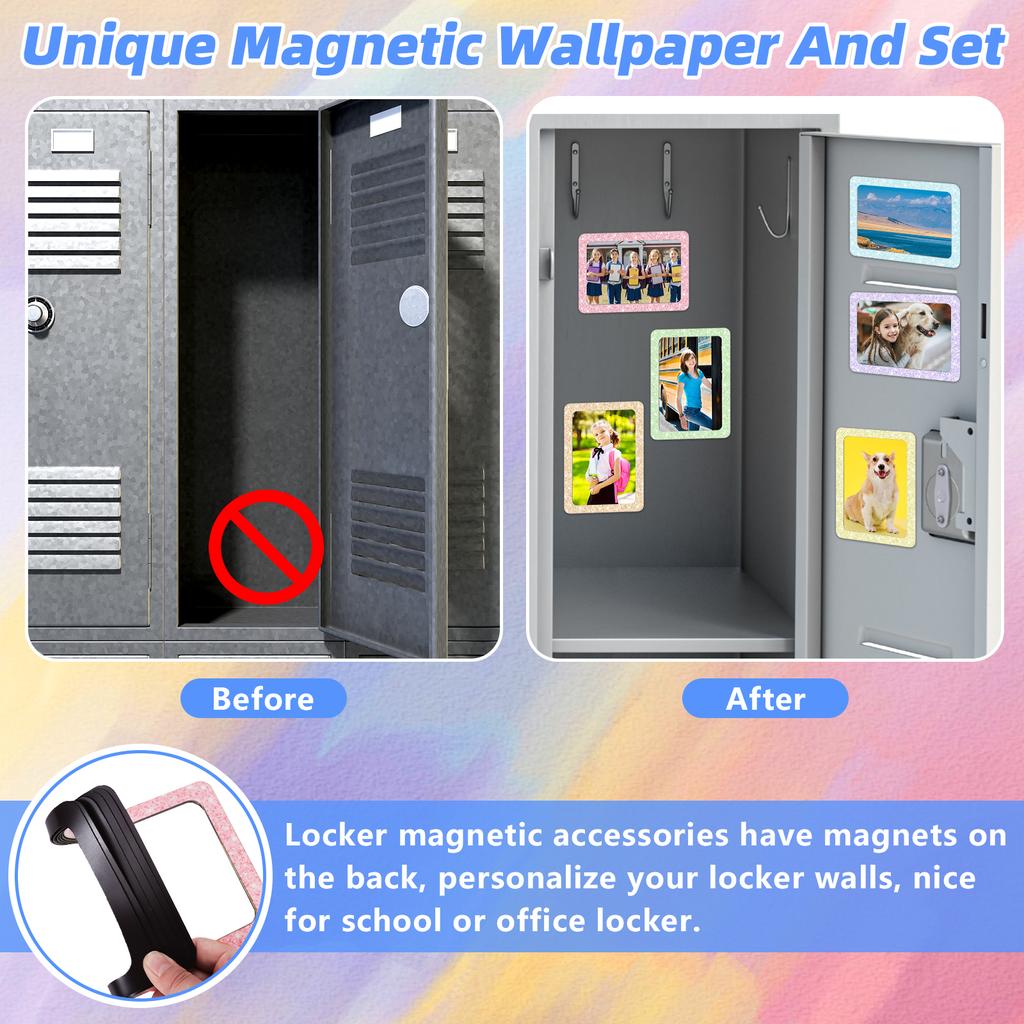 12 Pcs Magnetic Picture Frames For Locker 5 X 7 Magnetic Picture Frames For Refrigerator Magnet Photo Frame For Fridge Holds Magn