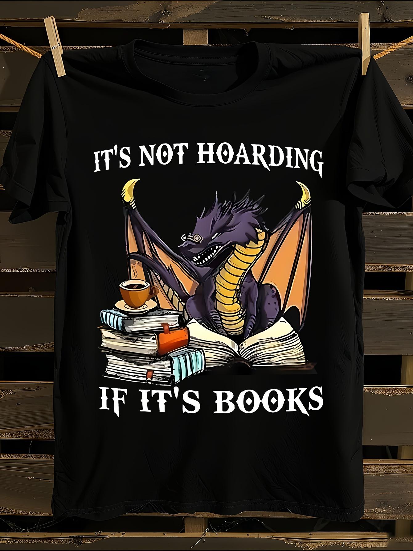 Funny Book Lover Dragon Tshirt S