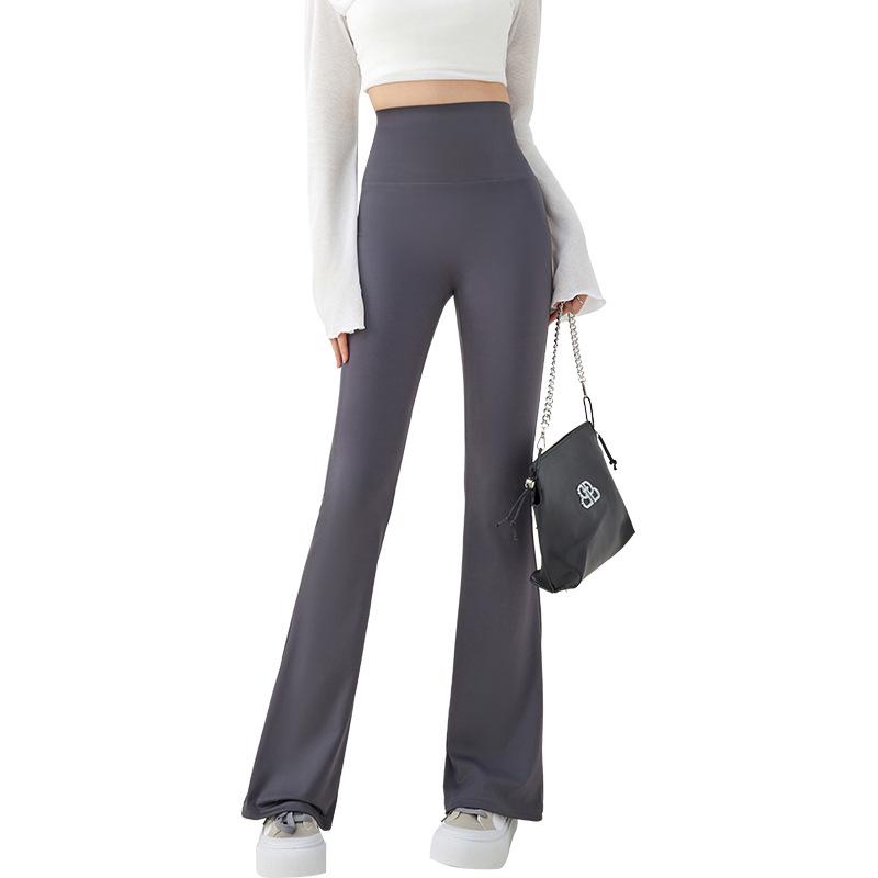Women's High-Waisted Flared Yoga Pants - Slimming, Abdomen Control, Thin Style for Spring/Summer 2025