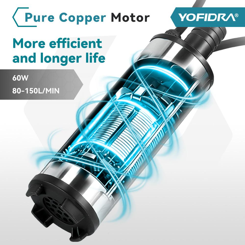 YOFIDRA 50–80 L/min Powerful Electric Water Pump Oil Pump Refueling Gun Submersible Car Pump For Makita 21V Battery Pin