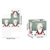6pcs/set Decoration Supplies Cartoon Paper Box Christmas Packaging Box Snowman 3D Buckle Box
