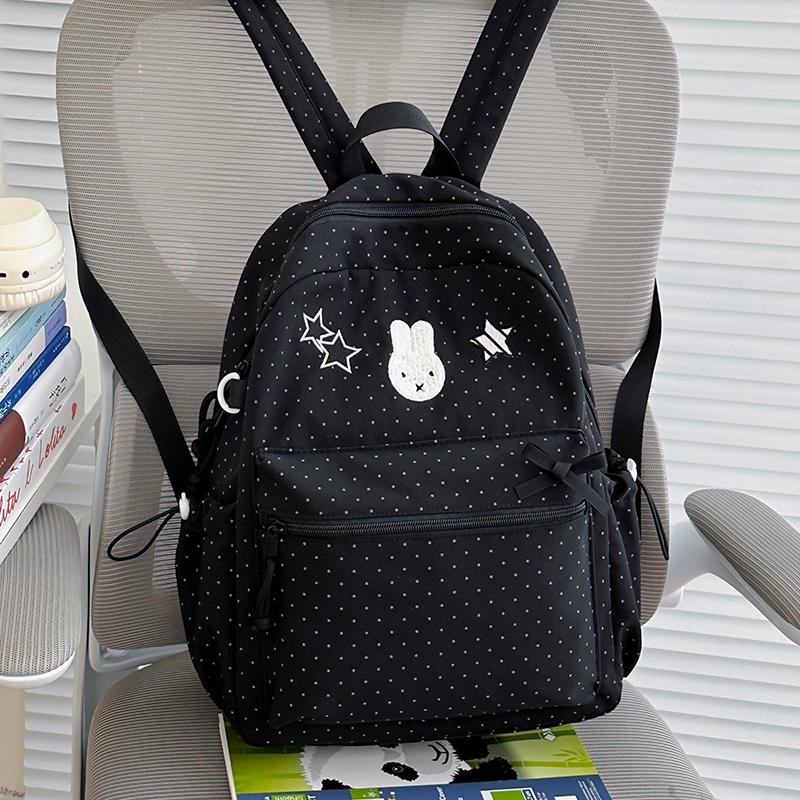Large Capacity Student Schoolbag Female Bunny Pattern Backpack