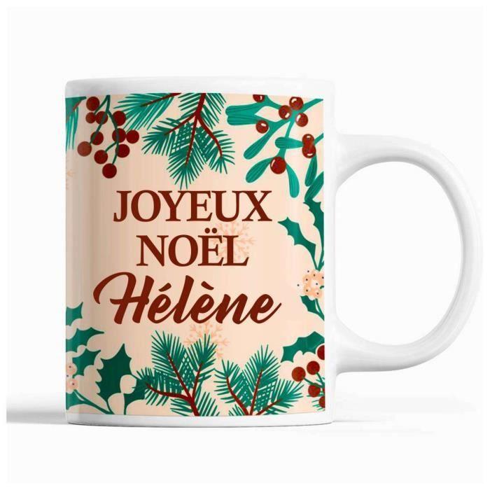 Mug - Noël Judith Beige - Imprimé Recto/Verso - Résistant Lave-Vaisselle - 325 ml