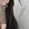 Women's Surgical Steel White Black Bead Two-Way Piercing