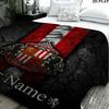 1PC Sunderland A.F Custom Name Patterned Flannel Blanket Suitable For All Seasons for Home Decor Warmth and Comfort Gifts Holiday Present