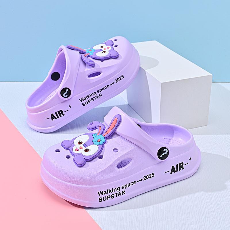 

Girls Comfortable Breathable Clogs Summer Slipon Shoes In Purple Pink Blue Yellow 170 фіолетовий