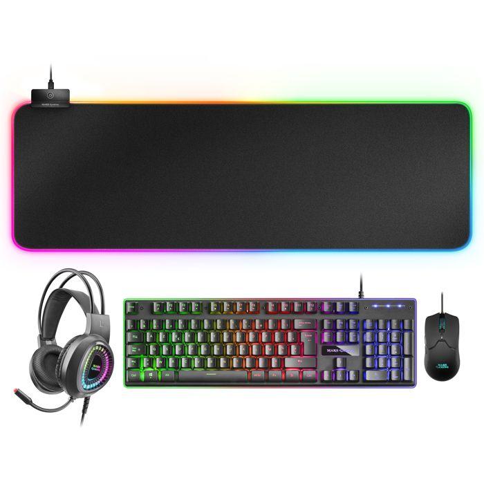 Combo de Périphériques - Mars Gaming - MCPEXFR - Clavier H-MECH - Souris 10K - Casque RGB