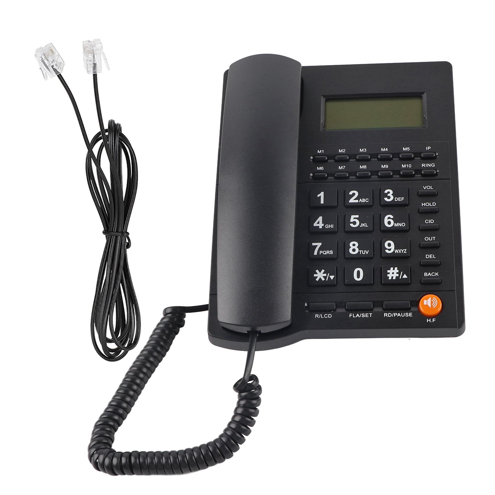

Caller ID Telephone Desk Telephone L019 3 English Trade Call Desk Display Caller ID Telephone for Home Hotel Restaurant Black чорний