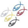 Christian Cross Fish Emblem Sticker 3D Car Jesus Fish Decal Sticker for Car Window Bumper Automotive Jesus Fish Badge