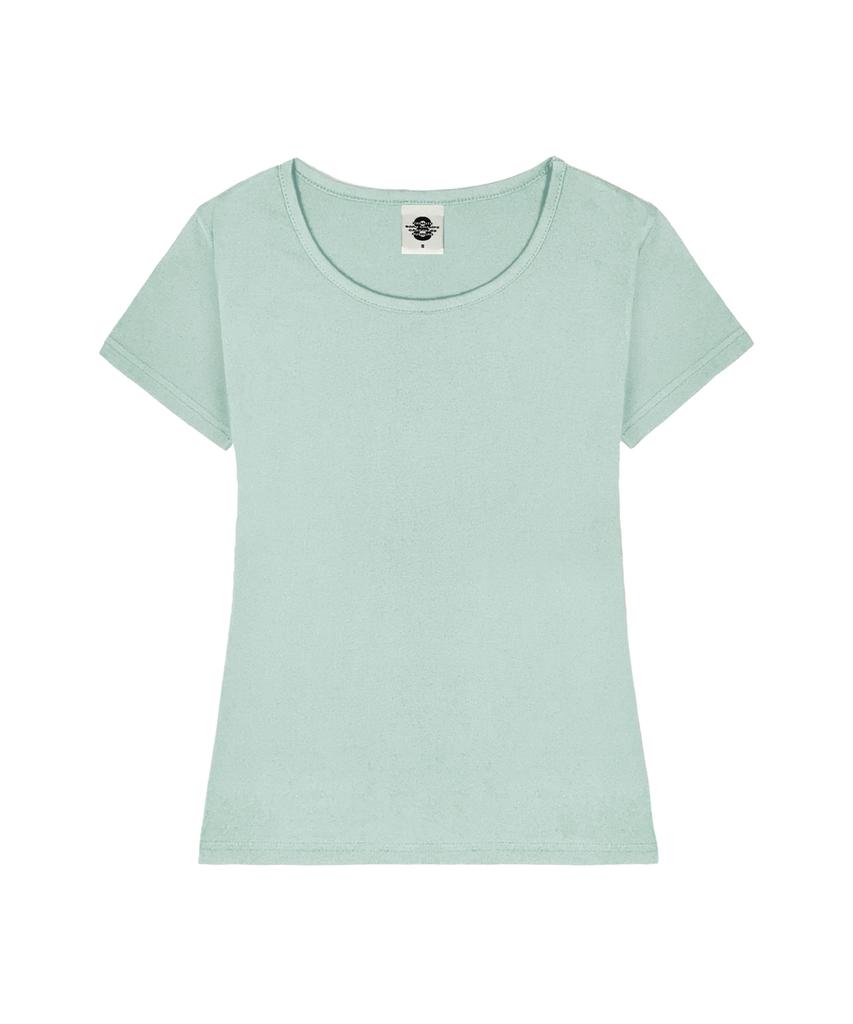 PRIMATE Women'S U-Neck Slim Fit Short Sleeve T-Shirt 6 Colors