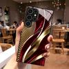 Rote Gold Samt texturierte Kunst gehärtetes Glas Handyhülle geeignet für Samsung GalaxyS26 S25 S24 S22 S21 S20FE/Ultra/Plus Anti-Drop