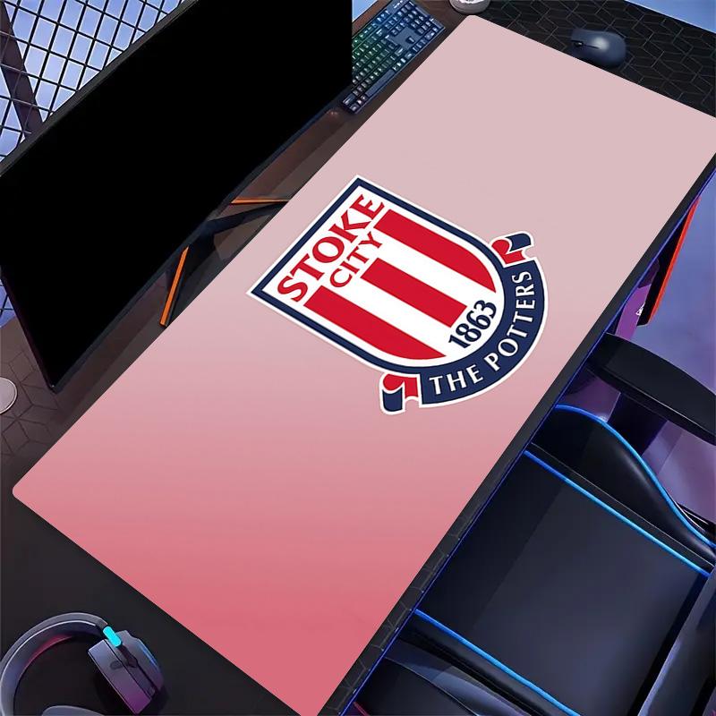 Stoke City F.C Print Cushion Non-slip Laptop Tablet Big Mousepad XXL Mat Mini PC Playmat With Lock edge