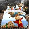 3D Printed Anime Chipmunks Alvin Bedding Set Boys Girls Twin Queen Size Duvet Cover Pillowcase Bed Kids Adult Home Textileextile