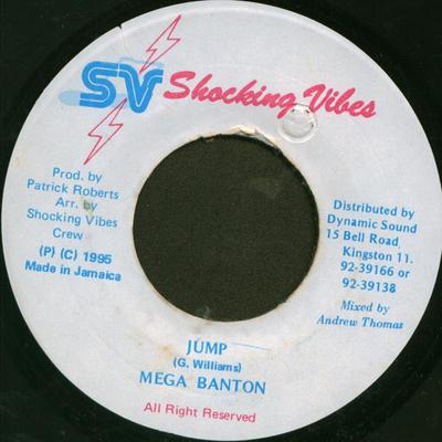 Płyta 7-calowa MEGA BANTON - Jump NONE Shocking Vibes 1995 Jamajka Reggae, Ska & Dub Używana