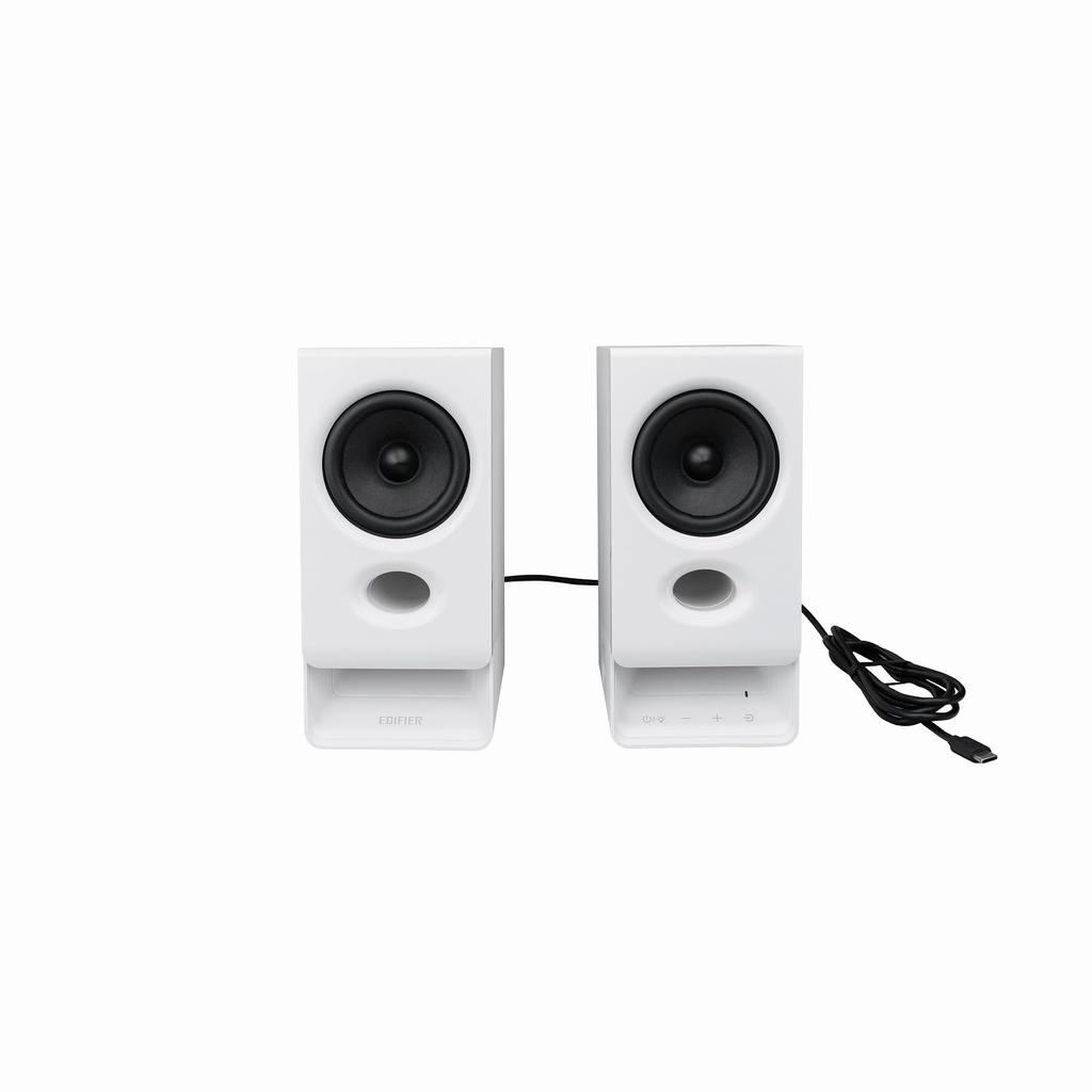 Edifier USB Powered Speaker with 3 Inputs 5W and Headphone Jack (USB, Bluetooth, AUX), Output, (R20BT, White) ED-R20BT-WH