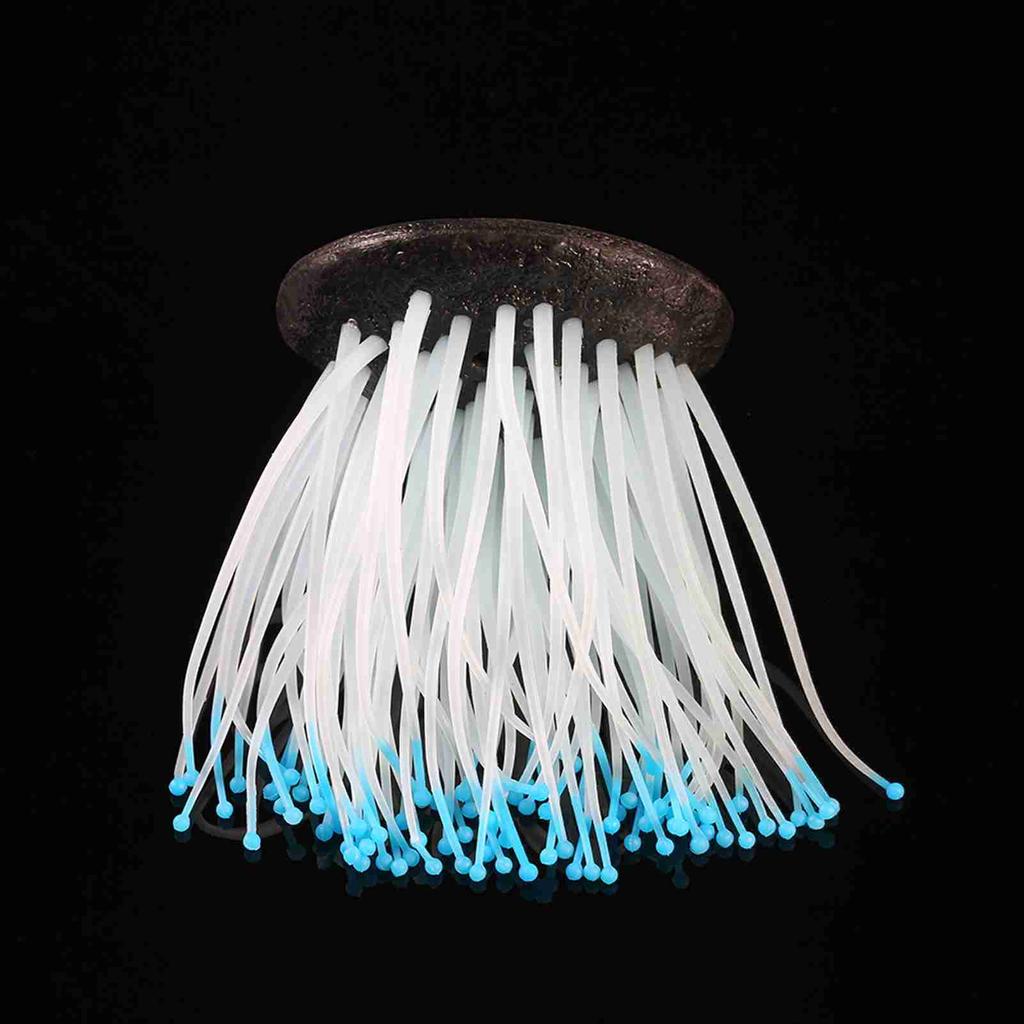 Artificial Silicone Sea Anemone with Glowing Effect for Fish Tank Aquarium Ornament Decoration