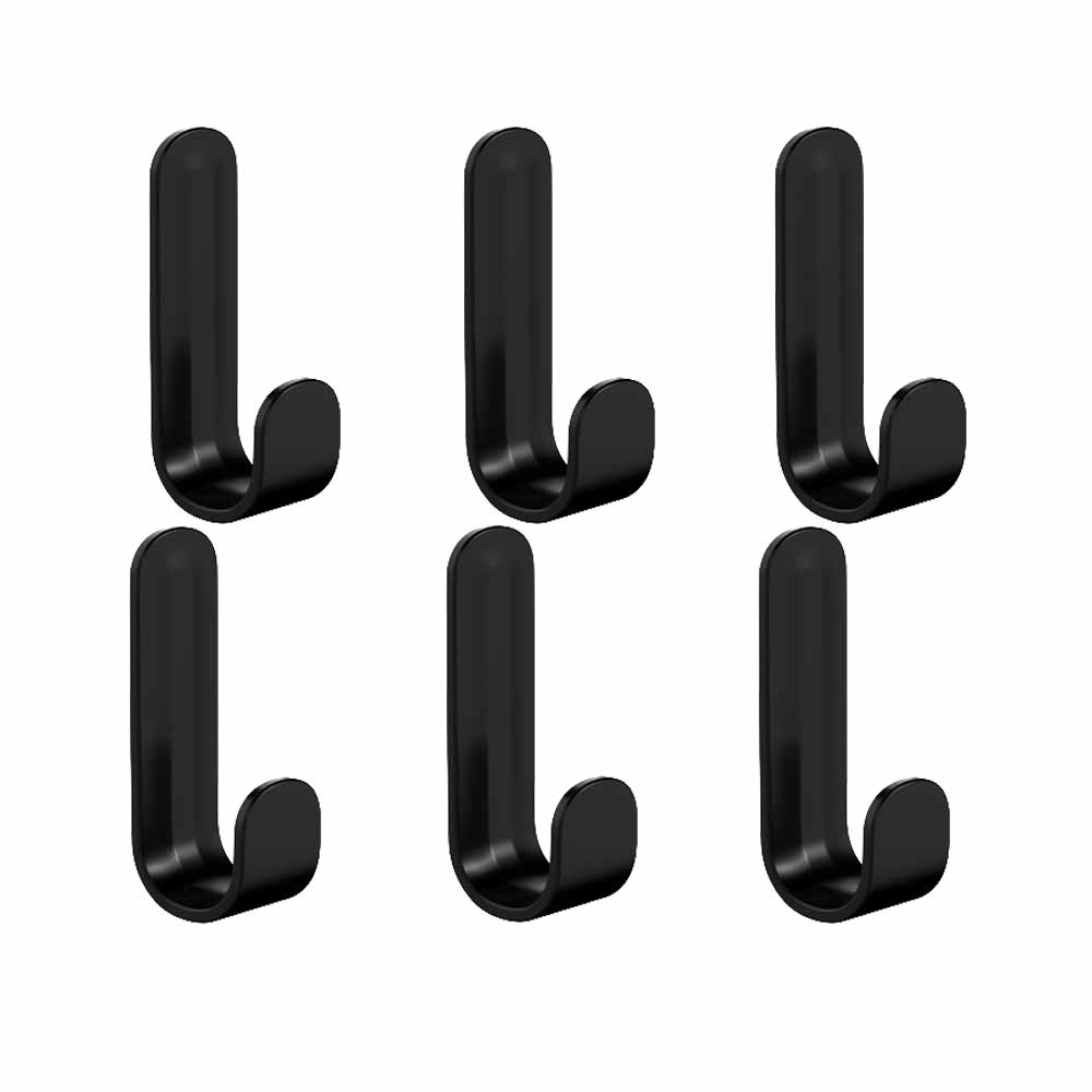 

6–24 многоцелевых настенных крючка — идеально подходят для организации ключей, одежды, полотенец и многого другого! Black 6pcs