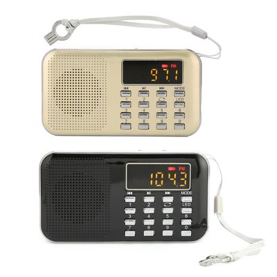 Digital Radio Mini Portable Radio Subwoofer Card MP3 Player Bass Speaker for Senior