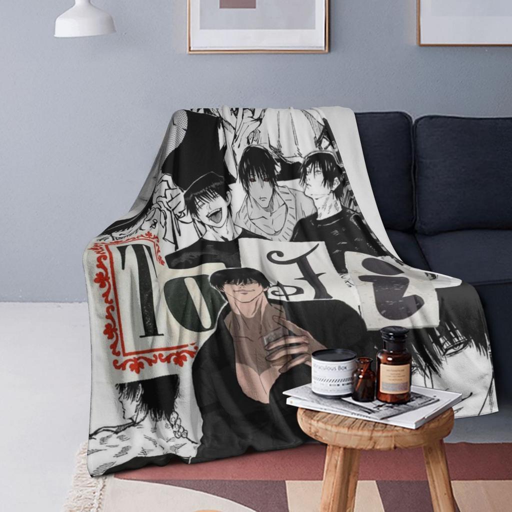 T-Toji Fushiguros Manga Knife  Blankets Soft Warm Flannel Throw Blanket Cover for Bed Living room Picnic Travel Home Couch