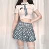 Erotic Student JK Uniform Lolita Sexy Lingerie Temptation Japanese SchoolGirl Costumes Pleated Skirt Women Anime Cosplay