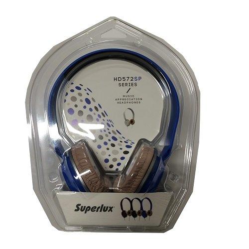 Superlux Closed-Back Music Application Headphones, Blue, HD572SP/BL