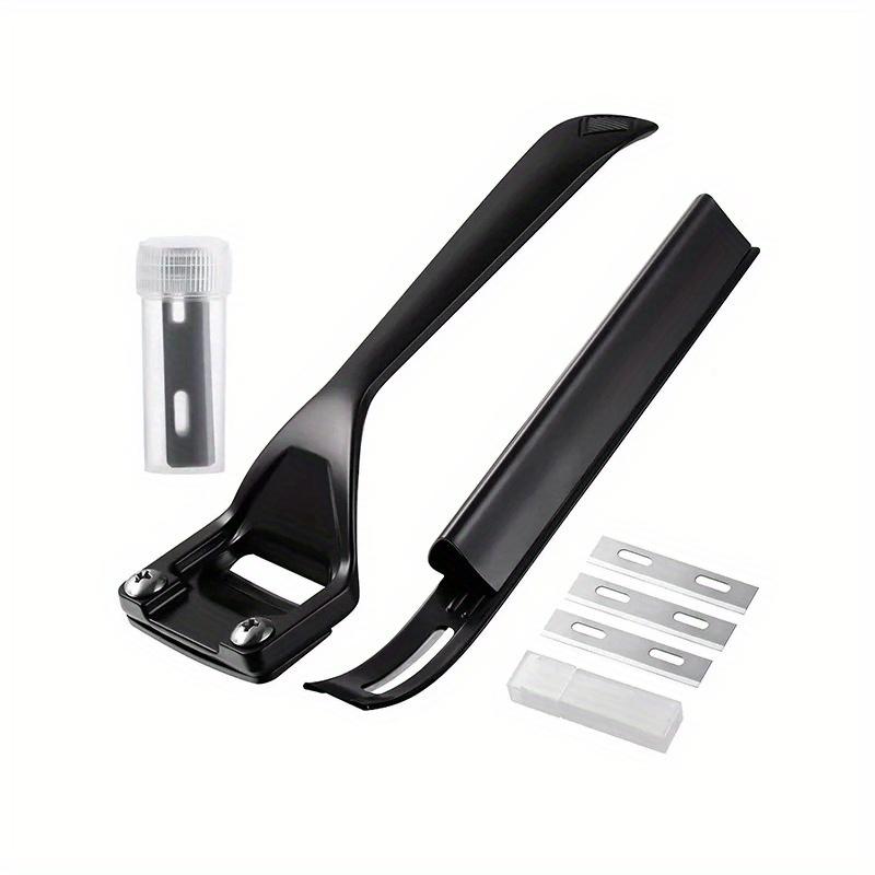 Black Metal Leather Safety Beveler Kits DIY Carving Tool with Replacement Blade Thinning Leather Cutting Scratch Craft Skiving
