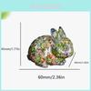 Natural Crystal Resin Bunny Figurine For Home Decor And Gift Giving