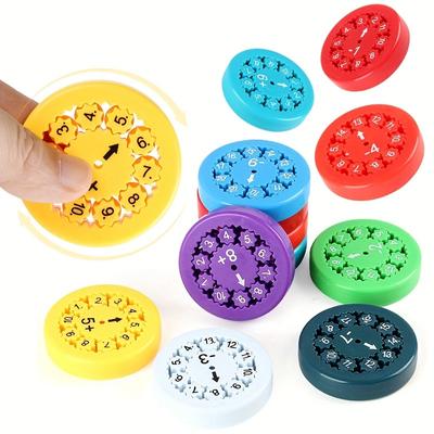 6 bucăți Color aleatoriu Matematică Fidget Spinners Math Facts Fidget Spinners Flying Fidget Spinner Math Fidget Jucării Joc de matematică Fidget Spinner Fidget Spinners