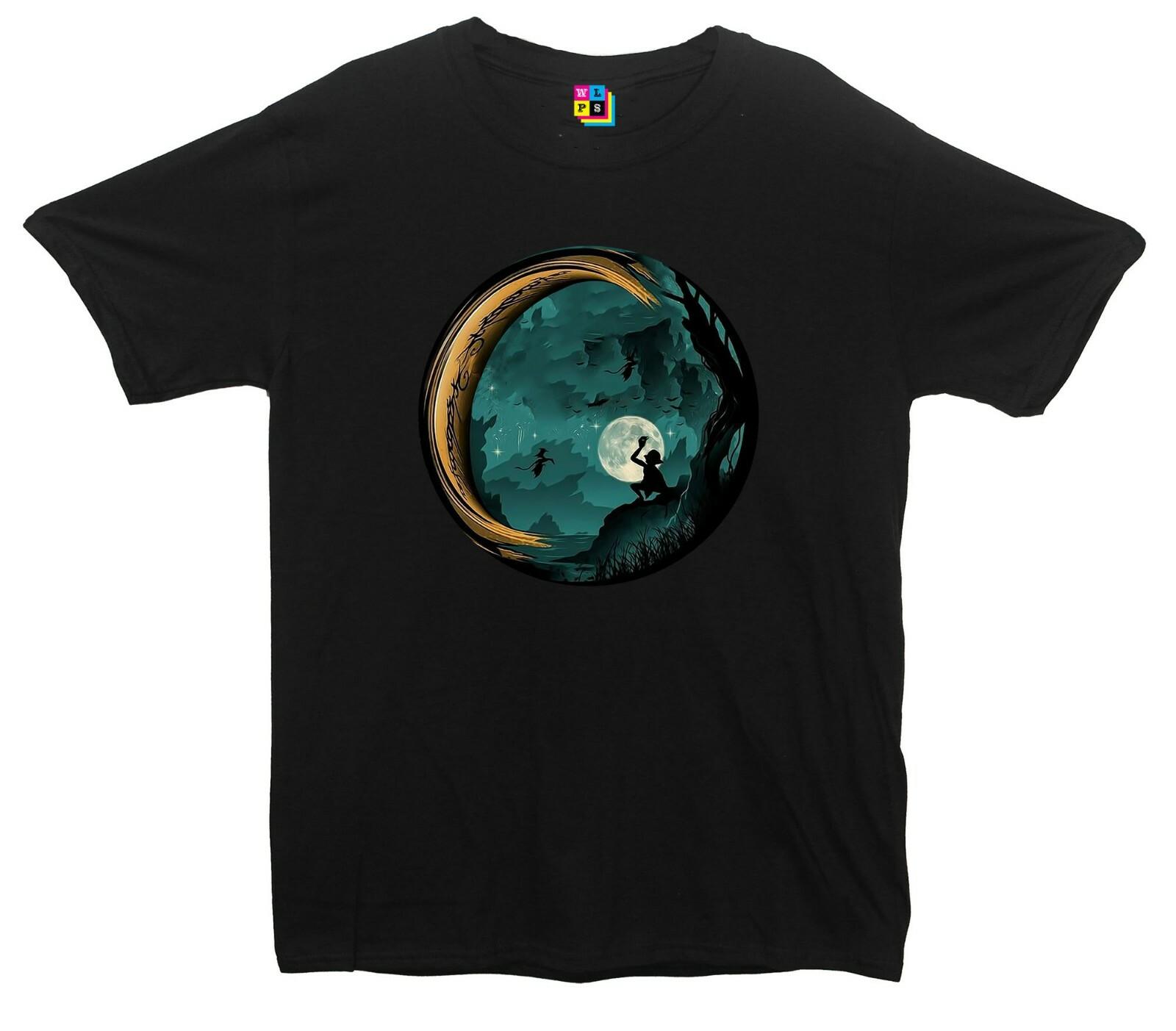 Lord Of The Rings Gollum Silhouette Printed T-Shirt (Lord Of The Rings Inspired) S разноцветный
