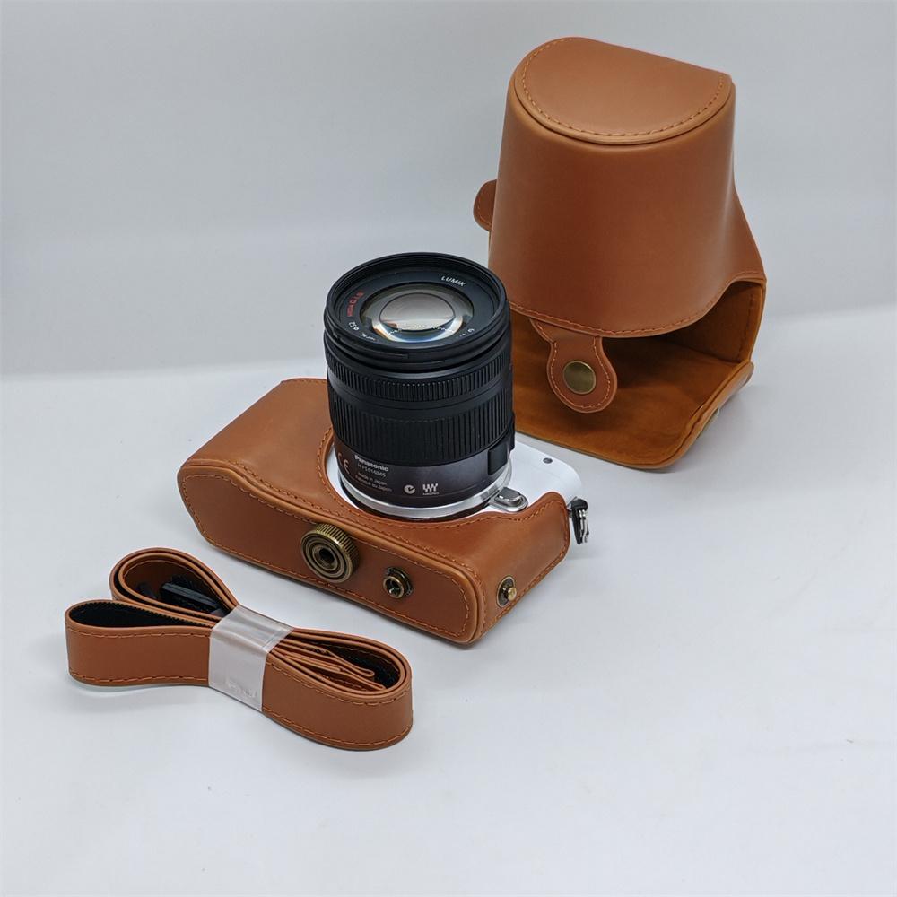 PU Leder Kameratasche Für Olympus EPL5 EPL6 E-PL5 E-PL6 E-PM2 Schutzhülle Ganzkörperabdeckung Mit Gurt